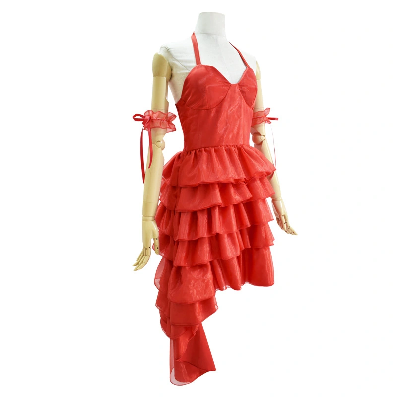 The Suicide Squad Harley Quinn Red Dress Cosplay Costume