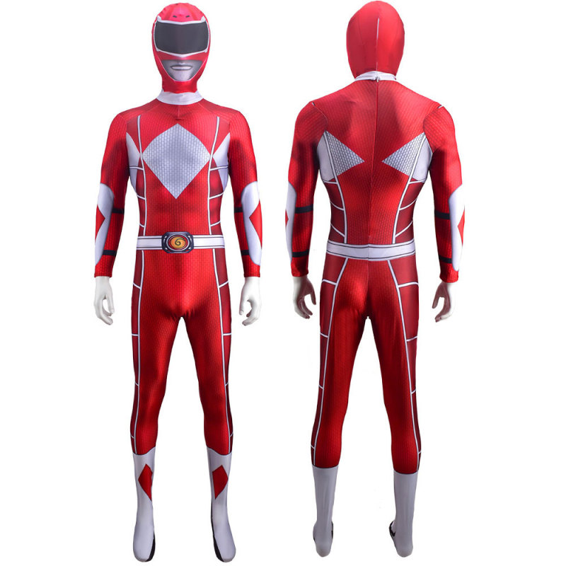 Power Rangers Red Ranger Jason Lee Scott Cosplay Costume Adult Kids