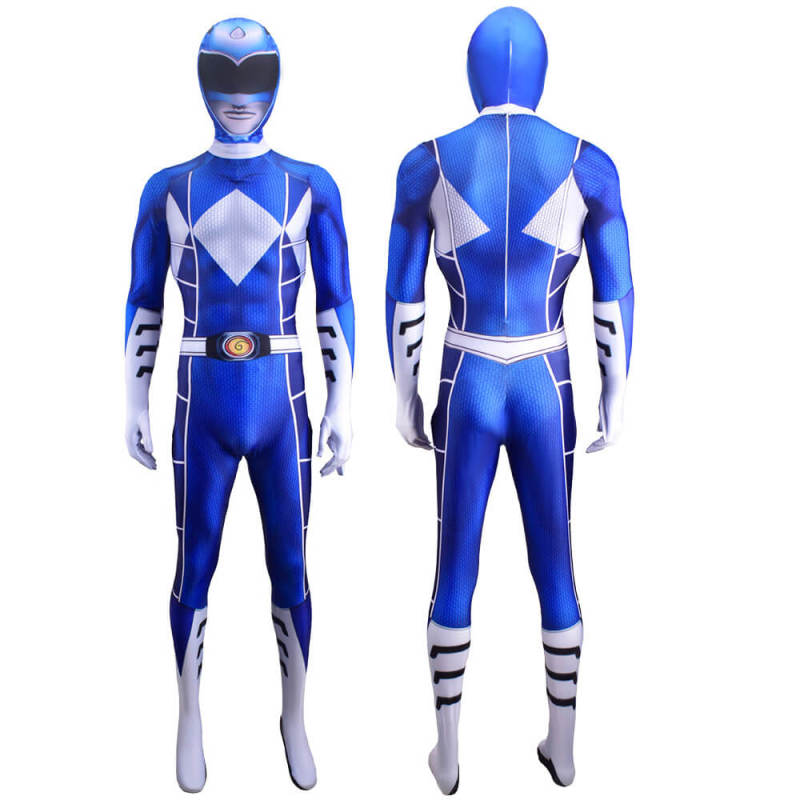 Power Rangers Blue Ranger Billy Cranston Cosplay Costume Adult Kids