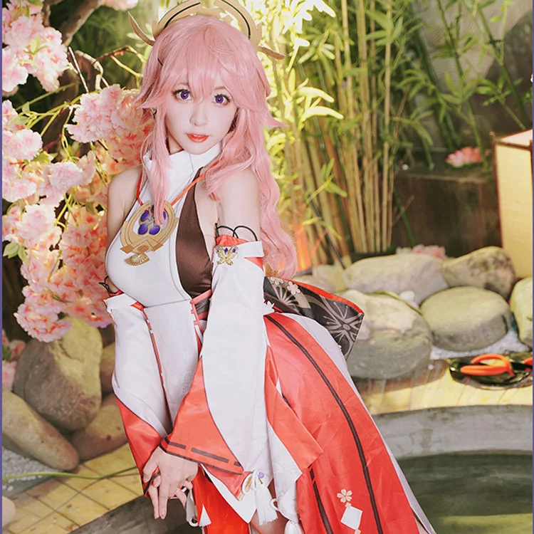 Genshin Impact Guuji Yae Yae Miko Cosplay Costume