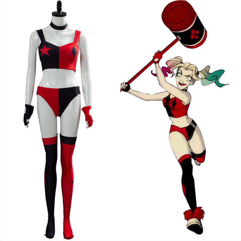 Harley Quinn Costume for Adults, Harley Quinn Jacket, DC Comics, Hallowen  Costumes, Girls Harley Quinn Costume Cosplay, Sequin Fabric 