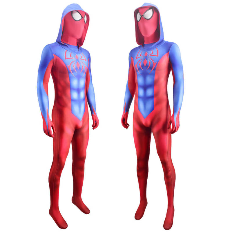 Ben Reilly: Scarlet Spider Cosplay Costume Adults Kids