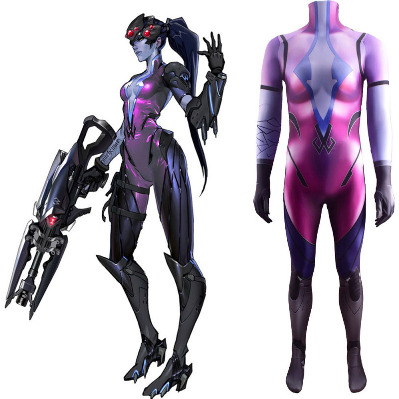 Overwatch Widowmaker Cosplay Costume Kids Adults