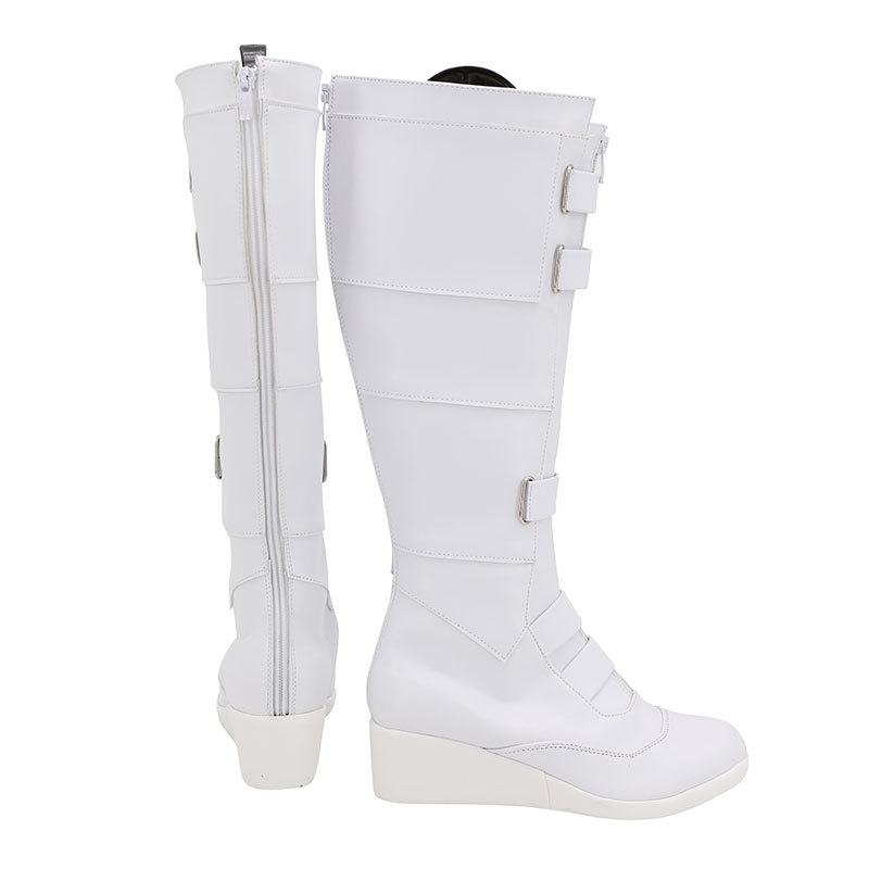 Black Widow Natasha Romanoff White Cosplay Boots