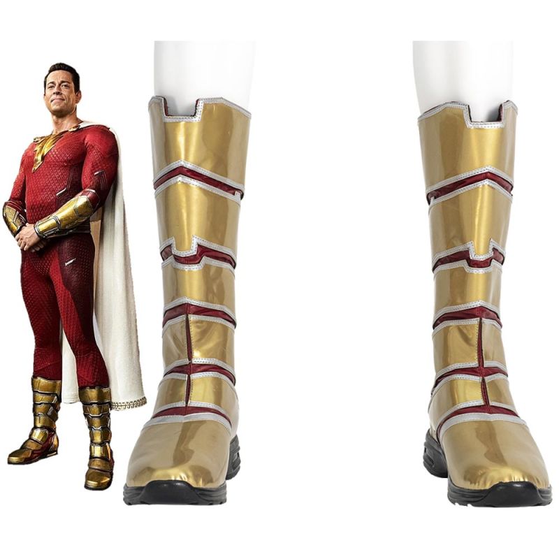 Shazam! Fury of the Gods Billy Batson Cosplay Boots Takerlama