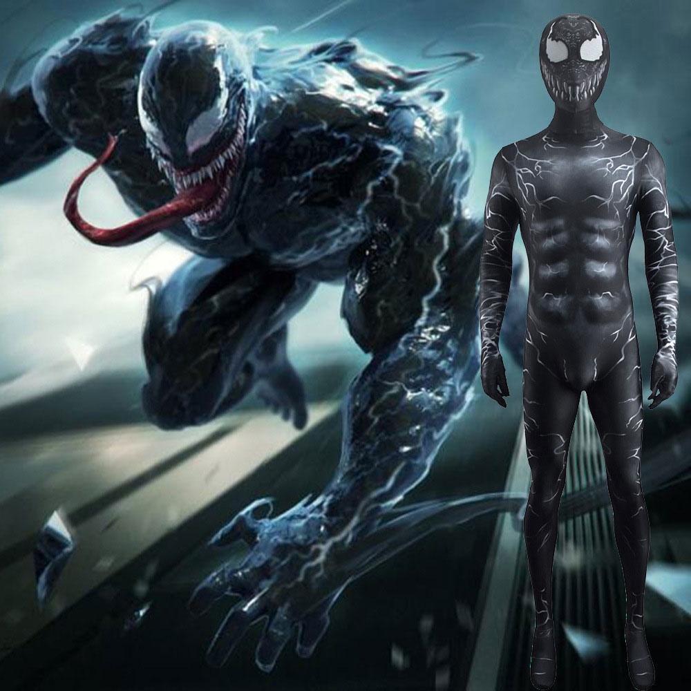 Venom 2: Let There Be Carnage Eddie Brock Cosplay Costume Adult  Kids-Takerlama