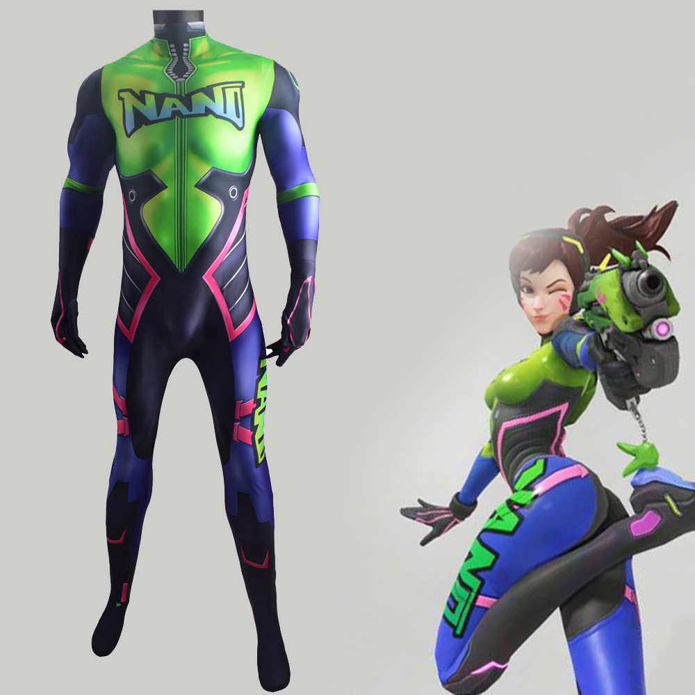 Overwatch DVA Nano Cola Skin Cosplay Costume Kids Adults