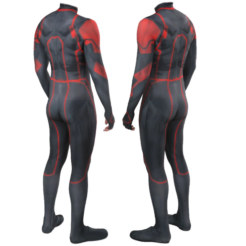 Man of Steel Superman Black Red Cosplay Costume Adult Kids
