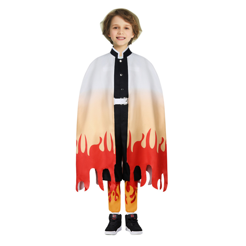 Kids Demon Slayer Kimetsu no Yaiba Rengoku Kyoujurou Cosplay Costume