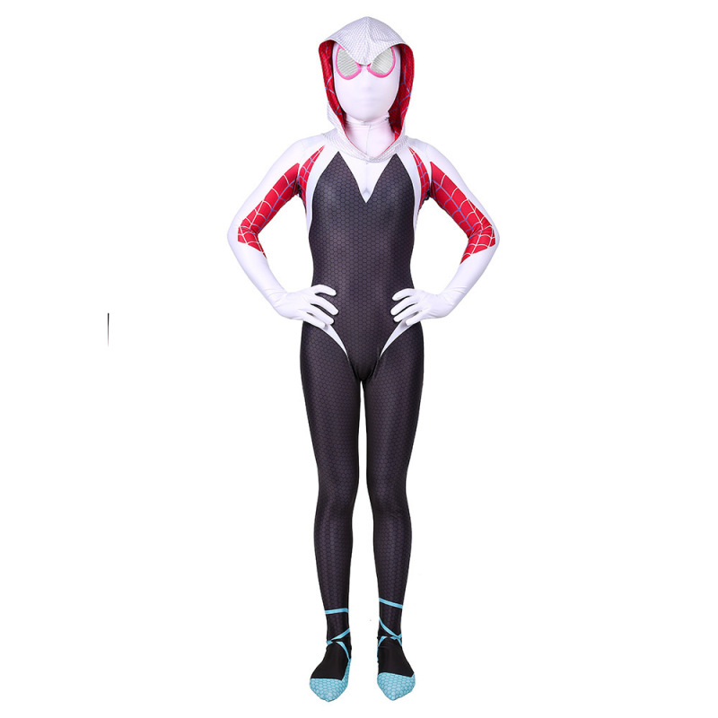 Spider-Man: Into the Spider-Verse Spider-Gwen Cosplay Costume Adults Kids