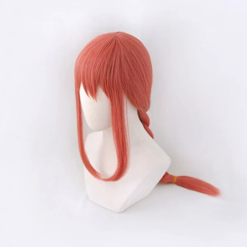 Anime Chainsaw Man Makima Wig Cosplay Accessory Red