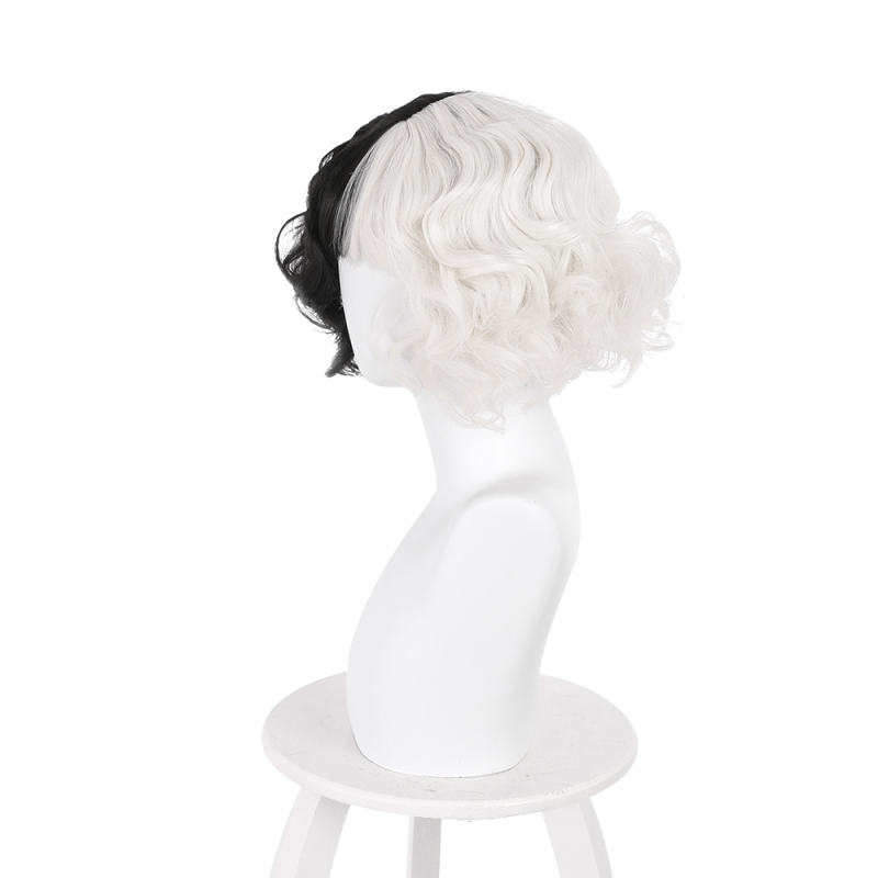Cruella Cosplay Wig Emma Stone Hair Props (Ready to Ship)