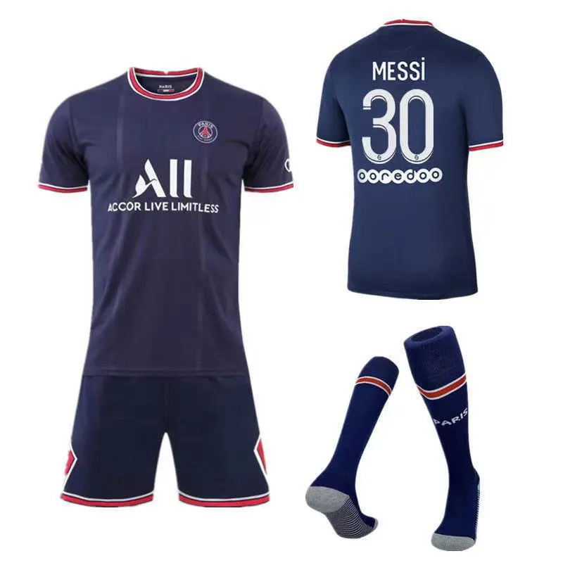 Paris Saint-Germain Jersey PSG Messi No. 30 T-Shirt Costume Kids