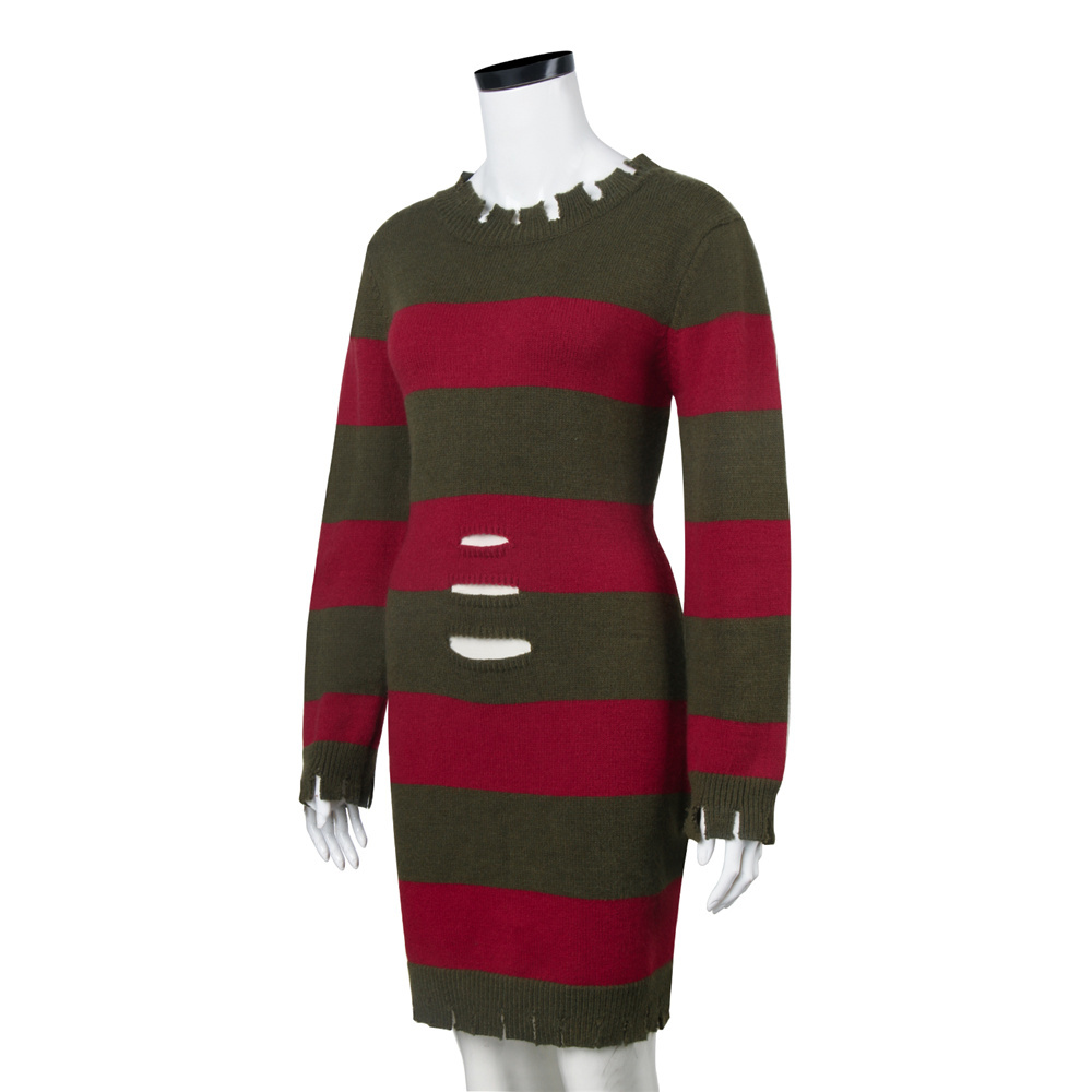 Freddy Krueger Sweater A Nightmare on Elm Street Female Halloween Cosplay Costume Takerlama (Ready to Ship)