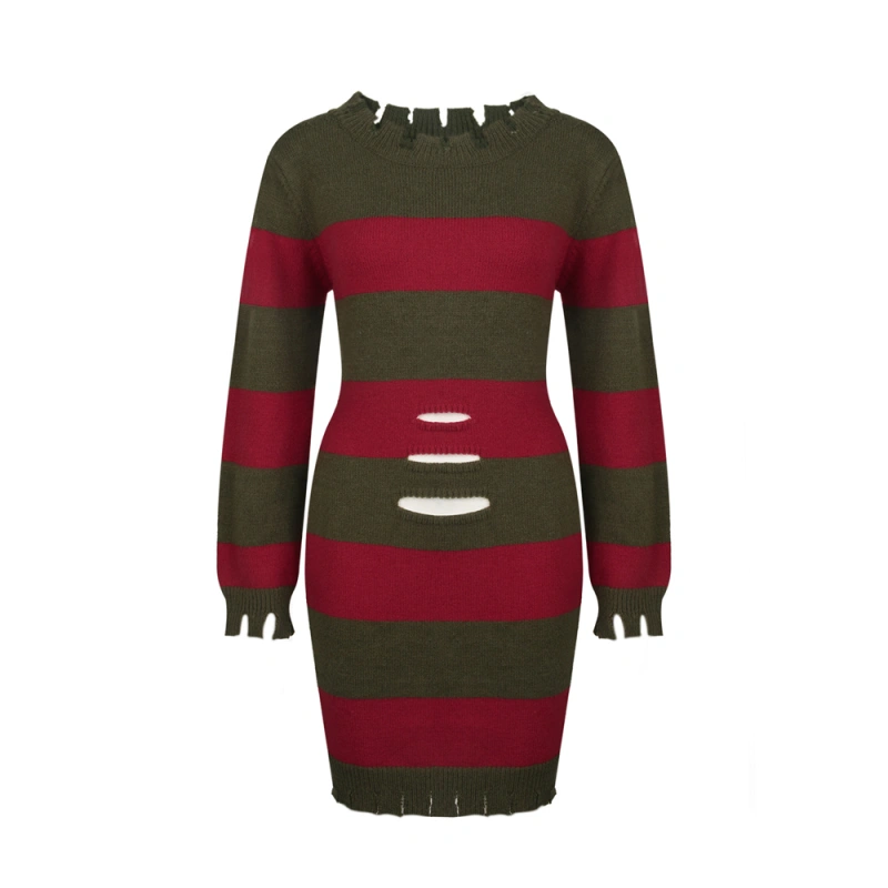 Freddy Krueger Sweater A Nightmare on Elm Street Female Halloween Cosplay Costume Takerlama (Ready to Ship)