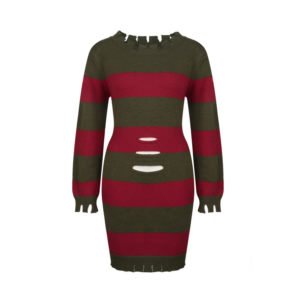 Freddy Krueger Sweater A Nightmare on Elm Street Female Halloween Cosplay Costume Takerlama (Ready to Ship)