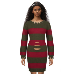 Women's Freddy Krueger Sweater A Nightmare on Elm Street Female Halloween Cosplay Costume Takerlama (Ready to Ship)