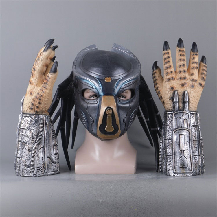 New Alien vs. Predator Halloween Mask Gloves Cosplay Props