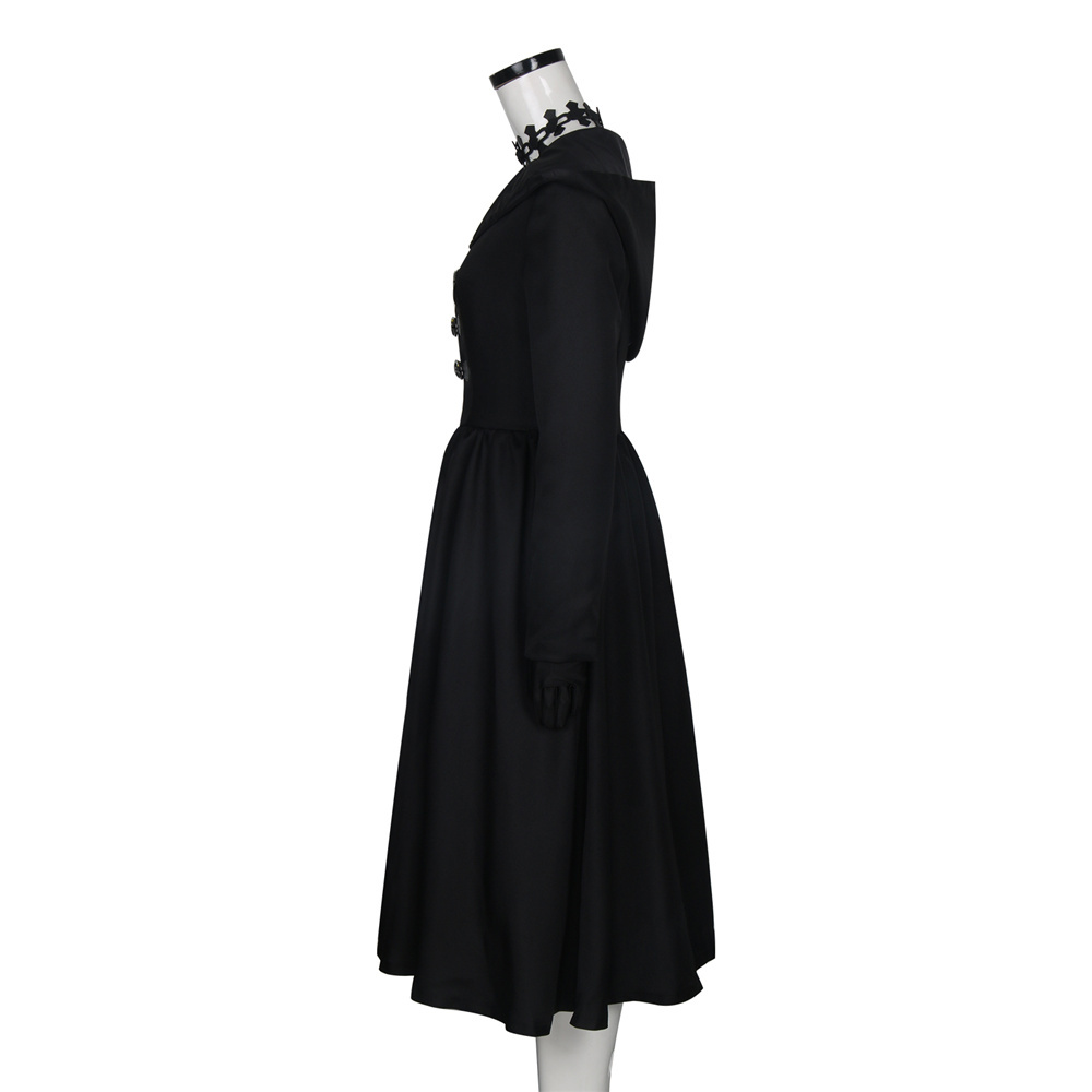 101 Dalmatians Cruella De Vil Black White Dress Gloves Cosplay Costume Takerlama (Ready To Ship)