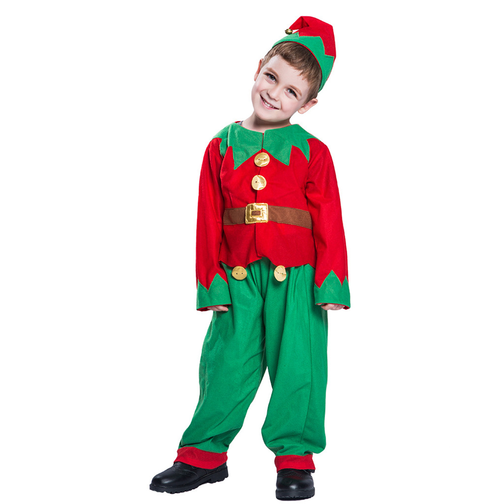 Christmas Elf Kids Party Cosplay Costume — free download