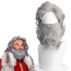 Movie The Christmas Chronicles 2 Santa Claus Silver Cosplay Beard and Wigs