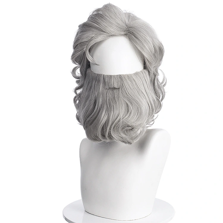 Movie The Christmas Chronicles 2 Santa Claus Silver Cosplay Beard and Wigs