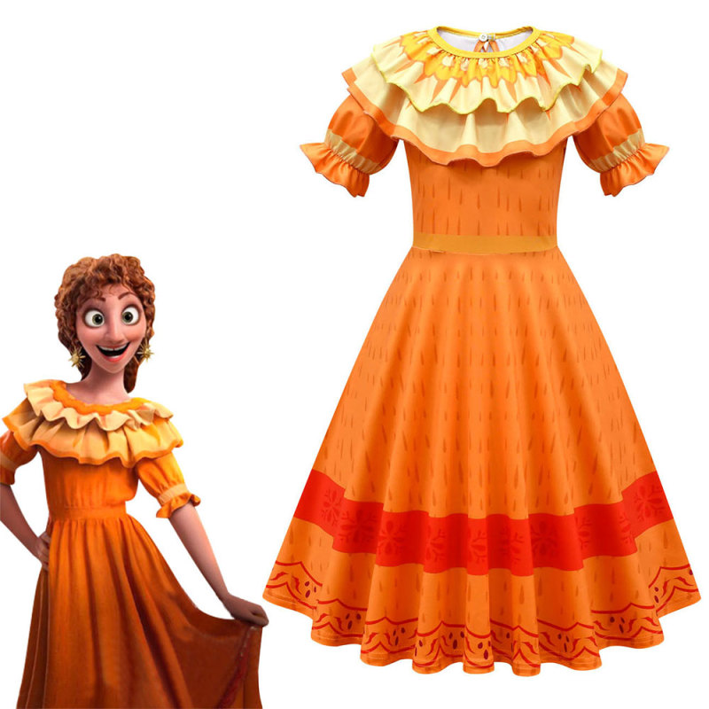 Kids Disney Encanto Pepa Madrigal Cosplay Costume( Ready To Ship)