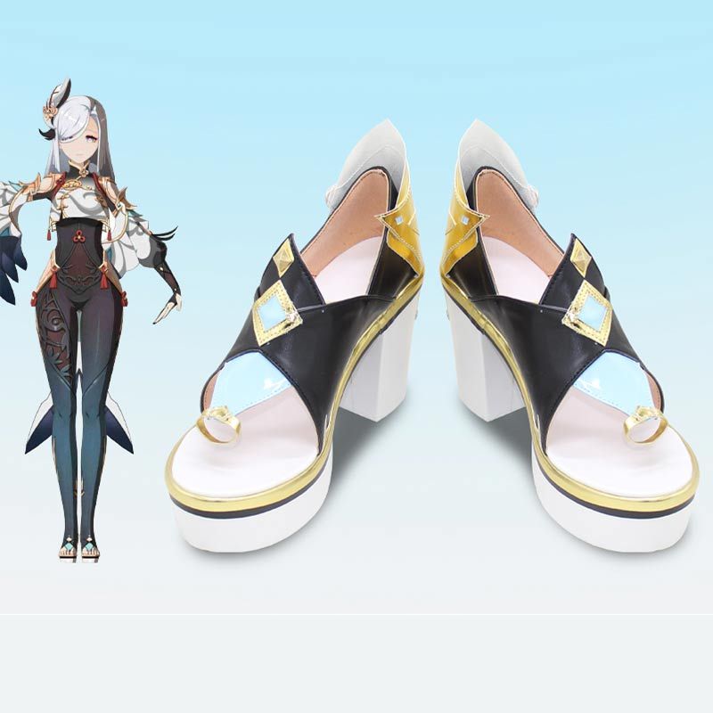 Genshin Impact Shenhe Cosplay Shoes