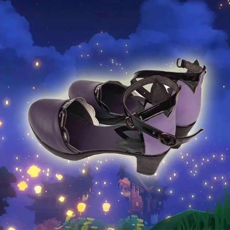 Genshin Impact Keqing Opulent Splendor Cosplay Shoes
