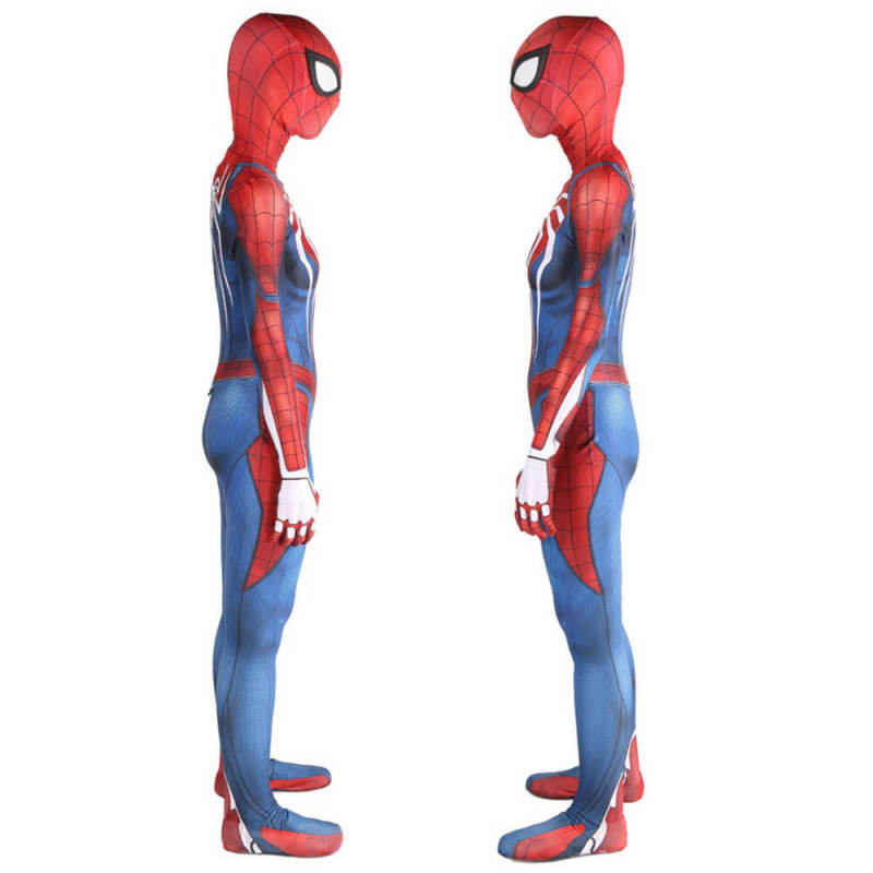 Women Spider-Man PS4 Costume Peter Parke Cosplay Jumpsuit Adults Kids