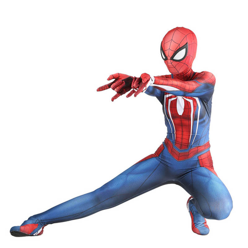 Women Spider-Man PS4 Costume Peter Parke Cosplay Jumpsuit Adults Kids