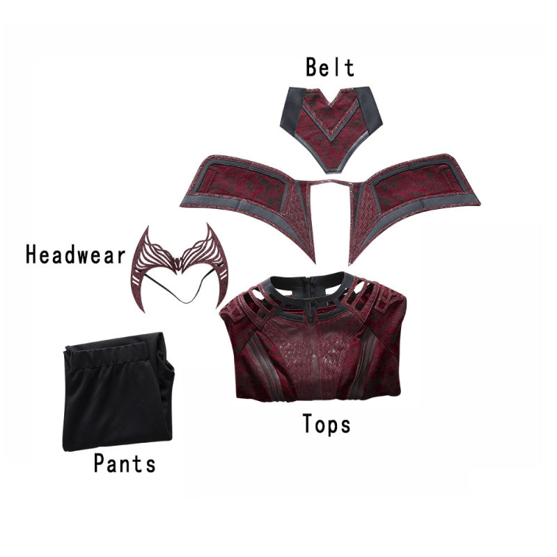 Doctor Strange in the Multiverse of Madness Wanda Maximoff Scarlet Witch Cosplay Costume (No Boots) Takerlama