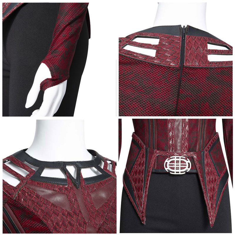 Doctor Strange in the Multiverse of Madness Wanda Maximoff Scarlet Witch Cosplay Costume (No Boots) Takerlama
