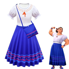 Kids Disney Encanto Luisa Madrigal Cosplay Costume