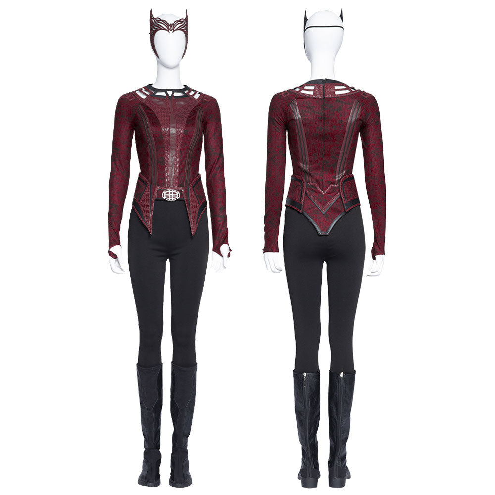Doctor Strange in the Multiverse of Madness Wanda Maximoff Scarlet Witch Cosplay Costume (No Boots) Takerlama