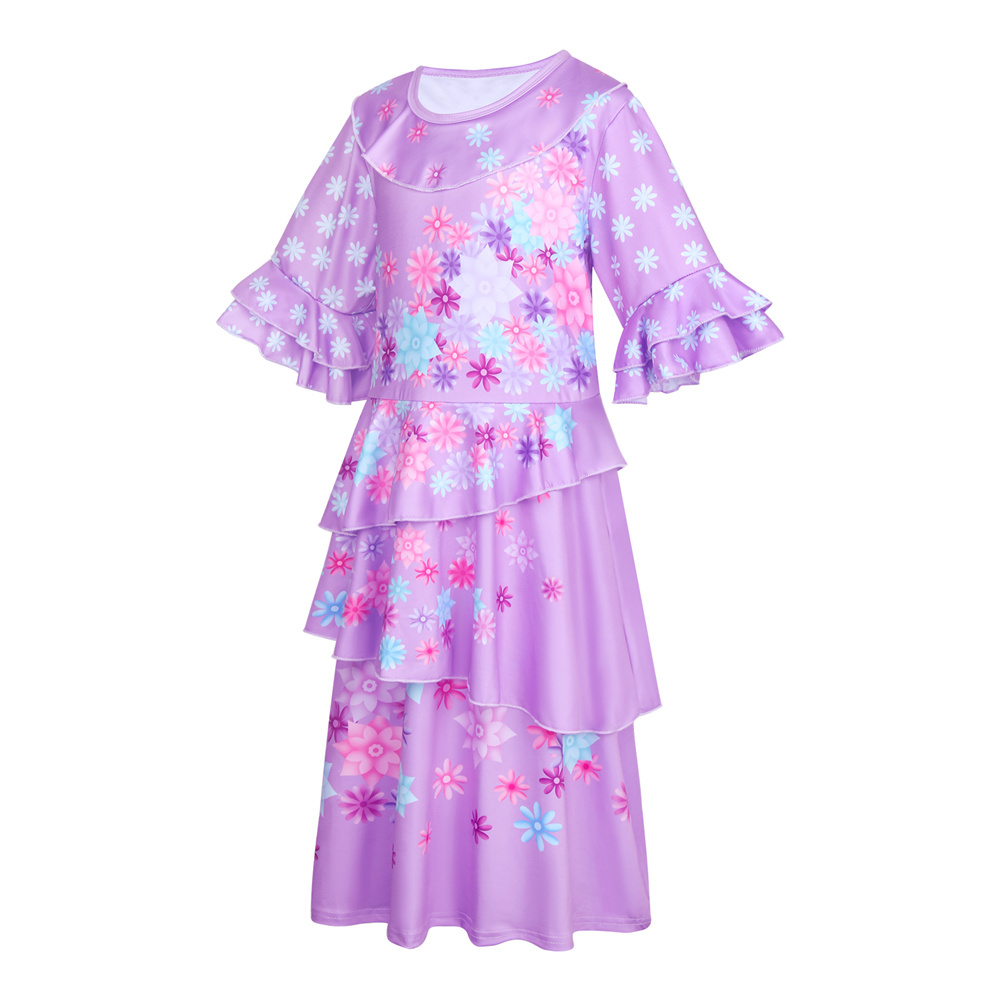 Isabela Madrigal Cosplay Costume Kids Disney Encanto Dress