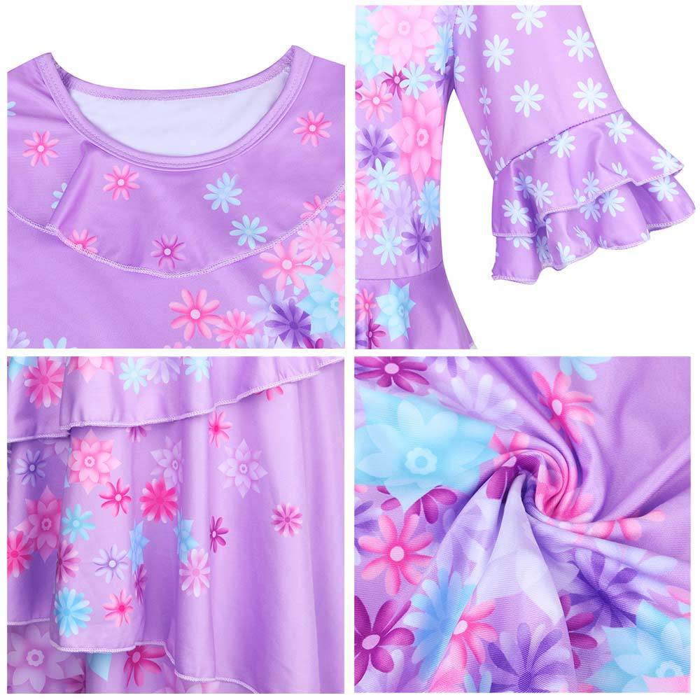 Isabela Madrigal Cosplay Costume Kids Disney Encanto Dress