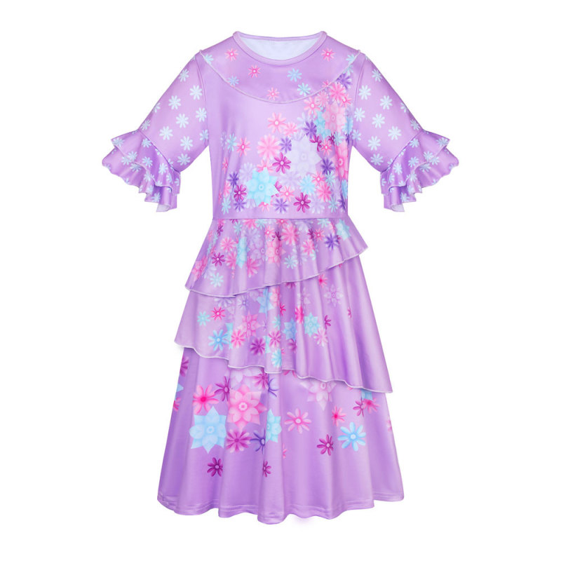 Isabela Madrigal Cosplay Costume Kids Disney Encanto Dress