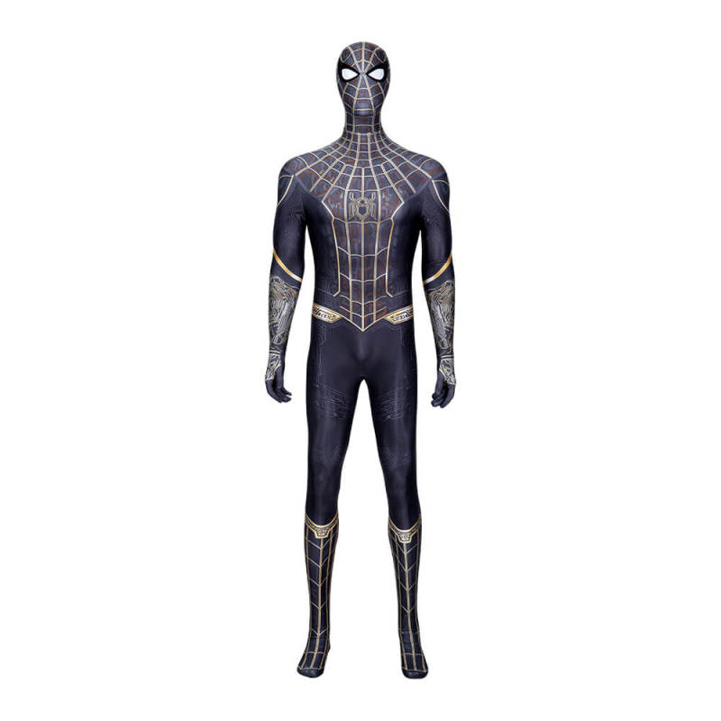 Spider-Man: No Way Home Peter Parker Black and Gold Cosplay Costume