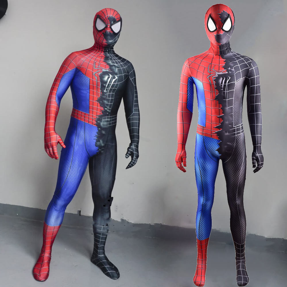 Sam Raimi Spider-Man Red and Black Cosplay Costume Adults Kids