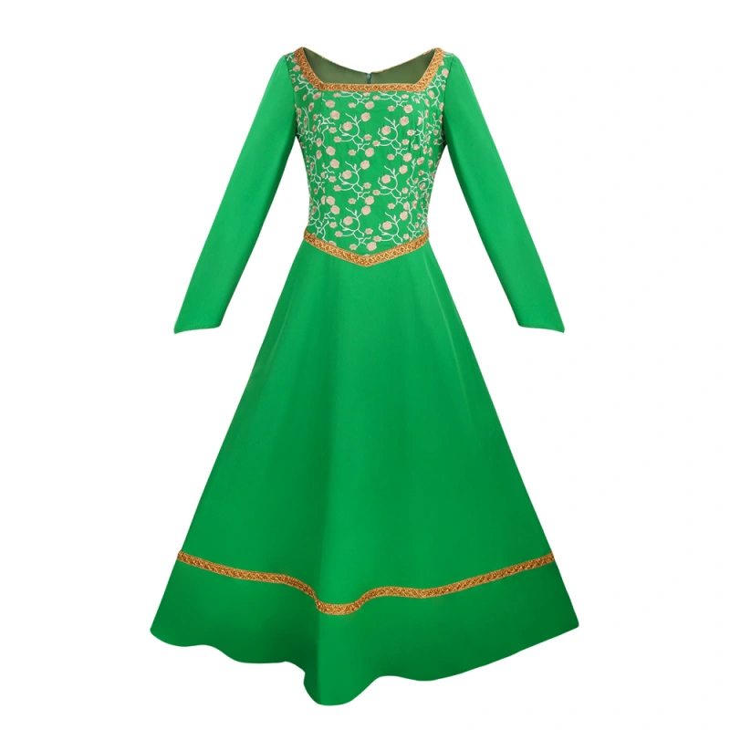 Shrek Princess Fiona Dress Cosplay Costume-Takerlama