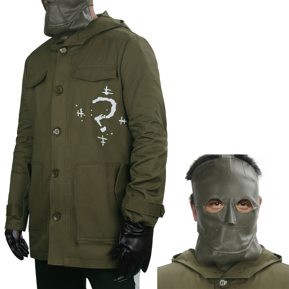 The Batman 2022 Riddler Cosplay Costume with Mask In Stock-Takerlama