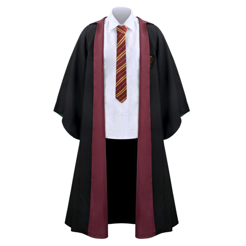 Harry Potter Hogwarts Gryffindor Hufflepuff Ravenclaw Slytherin Robe with Tie (without shirt)