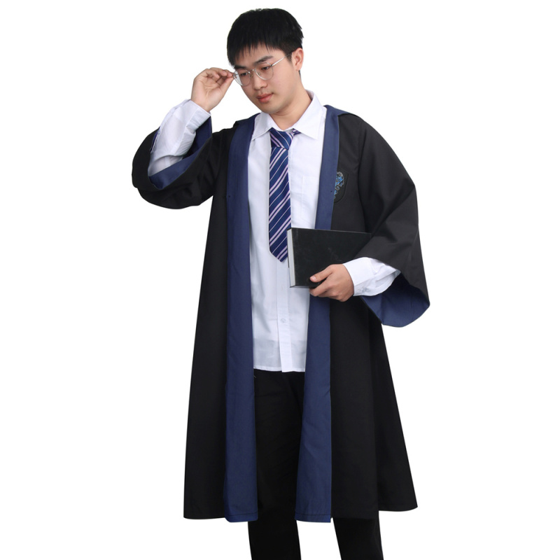 Harry Potter Hogwarts Gryffindor Hufflepuff Ravenclaw Slytherin Robe with Tie (without shirt)