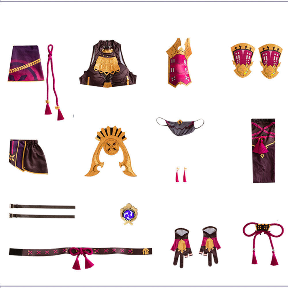 Genshin Impact Kuki Shinobu Cosplay Costume