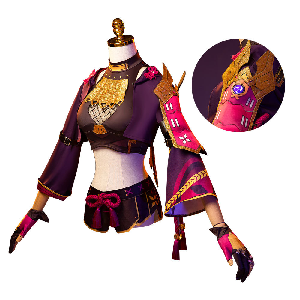 Genshin Impact Kuki Shinobu Cosplay Costume