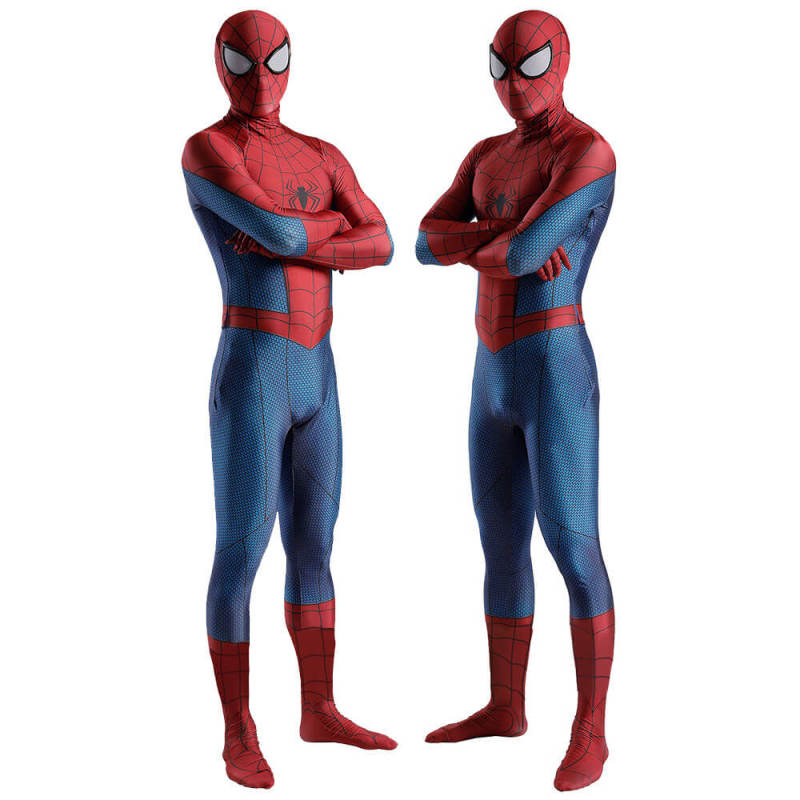 Ultimate Spider-Man Peter Parker Classic Cosplay Costume Adults Kids with Removable Mask