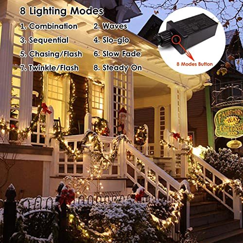 NOFONDA 240LED Waterproof Christmas Tree Lights Indoor/Outdoor for Holiday Decorations Party