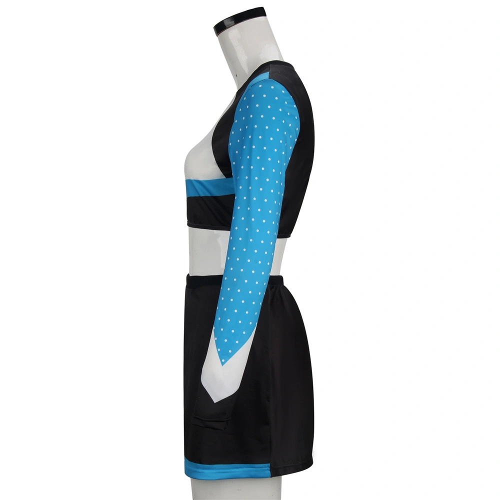 princess polly baby blue dress Euphoria Season 2 Maddy Perez Cheerleader Uniform-Takerlama