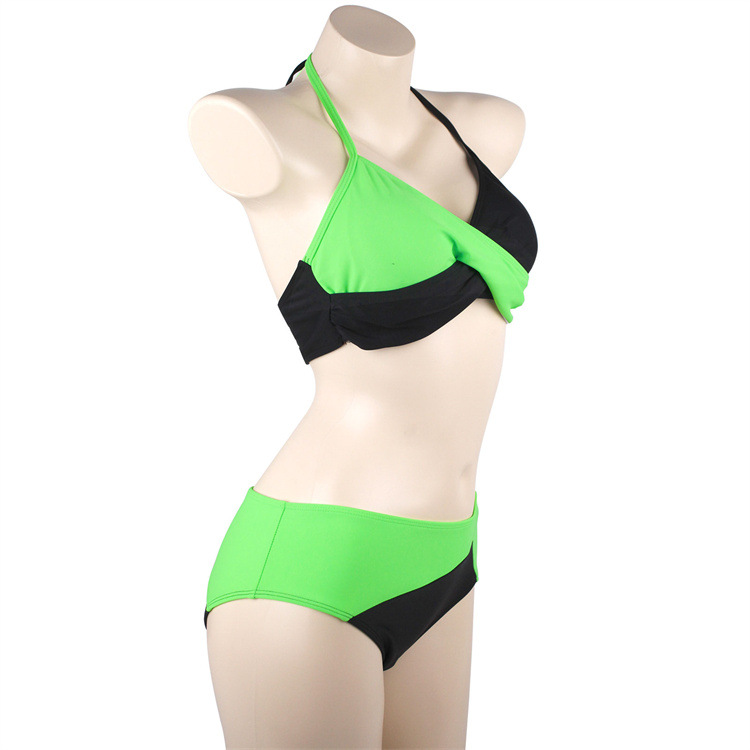 Takerlama Kim Possible Shego Green Black Swimsuit Super Villain Bikini